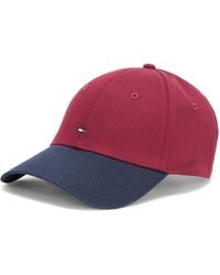 Tommy Hilfiger - Cotton Flag Logo Adjustable Baseball Cap - Lyst