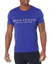 Armani Exchange Cotton Core Logo Short Sleeve T-shirt Olive in 
