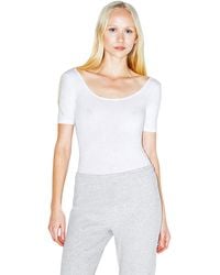 American Apparel Cotton Spandex Jersey Scoop Back Tank Dress Black-Natural Strp