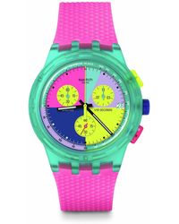 Swatch - Casual Watch Multicolor Quartz Plastic Neon Flash Arrow - Lyst