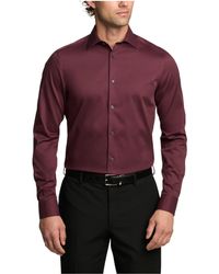 Calvin Klein - Dress Shirt Slim Fit Modern Pincord Burgundy - Lyst