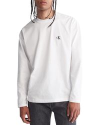 Calvin Klein - Relaxed Fit Archive Logo Crewneck Long Sleeve Tee - Lyst