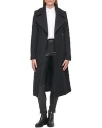 Karl Lagerfeld - Paris Outerwear Belted Maxi,black,large - Lyst