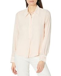 Tommy Hilfiger - Long Sleeve Button Up Blouse Contrast Trim Sportswear Shirts - Lyst