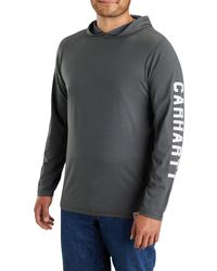 Carhartt - Big & Tall Force Relaxed Fit Midweight Long-sleeve Logo Graphic Hooded T-shirt - Lyst