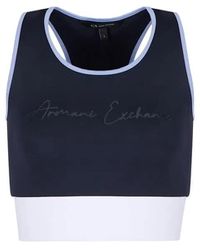 Emporio Armani - A|x Armani Exchange Technical Jersey Cropped Top - Lyst