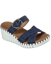 Skechers Pier Ave-that's Gossip Wedge Sandal in Black - Save 17% - Lyst