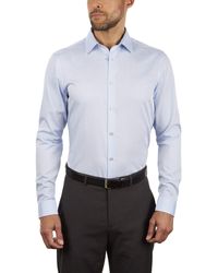Calvin Klein - Slim Fit Non-iron Herringbone Point Collar Dress Shirt - Lyst