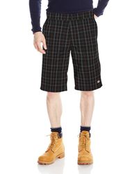 36 Slate Dickies Mens 11 Inch Flex Shadow Plaid Short
