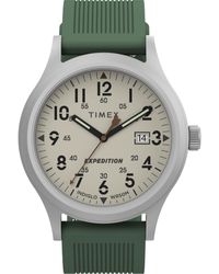 Timex - Green Strap Natural Dial Ip Steel - Lyst
