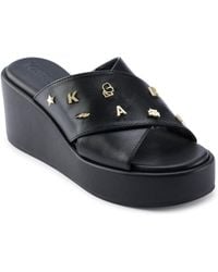 Karl Lagerfeld - Paris Cushioned Insole Everyday Caleigh-x Band Wedge Sandal Oxford Flat - Lyst