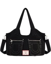 TRUE RELIGION - Satchel Bag Cord Crossbody Geldbörse Handtasche mit Verstellbarem Schultergurt Schwarz - Lyst