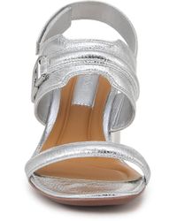 Franco Sarto - S Owen Slingback High Heel Sandals Silver Metallic 9 M - Lyst