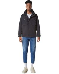 Andrew Marc - Mid-length Hooded Zenith Trucker Adjustable Cuff Tab With Snap Closure - Lyst