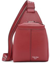 Calvin Klein Myra Convertible Sling Backpack - Red