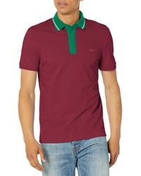 Lacoste - Short Sleeve Regular Fit Striped Neck Polo Shirt - Lyst