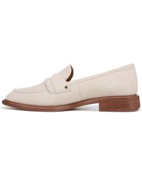 Franco Sarto - S Edith Slip On Loafers Ecru White Suede 9 M - Lyst