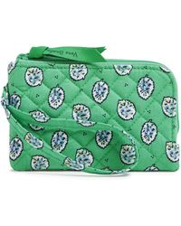 Vera Bradley - Cotton Double Zip Id Case Wallet With Rfid Protection - Lyst