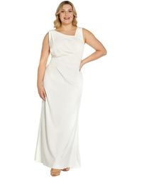 Adrianna Papell - Plus Size Embellished Crepe Gown - Lyst