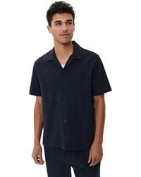 Vince - S Short Sleeve Seersucker Short Sleeve Cabana Shirt - Lyst