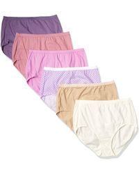 Hanes - Just My Size Womens Cool Comfort Cotton High 6-pack Briefs - Lyst