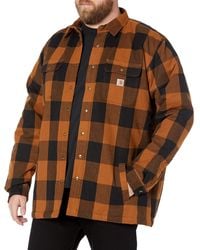 Carhartt - Big & Tall Relaxed Fit Heavyweight Flannel Sherpa-lined Shirt Jacket - Lyst