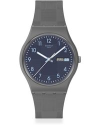 Swatch - Casual Watch Grey Bio-sourced Quartz Tile Dial - Lyst