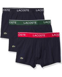 Lacoste - Casual Classic 3 Pack Colorful Waistband Cotton Stretch Trunks - Lyst