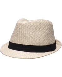 Levi's - Straw Fedora With Twill Band - Lyst