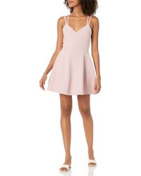French Connection Womens Whisper Light Sleeveless Strappy Stretch Mini Dress 