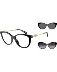 Emporio Armani - Ea4213u Universal Fit Prescription Eyewear Frames With Two Interchangeable Sun Clip-ons Cat Eye - Lyst
