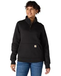 Carhartt - Relaxed Fit Midweight Quarter-zip Mock-neck Sweatshirt Black - Lyst