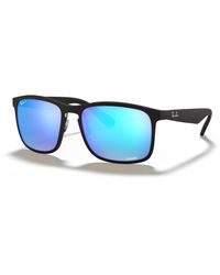 Ray-Ban - Sunglasses Man Rb4264 Chromance - Black Frame Blue Lenses Polarized 58-18 - Lyst