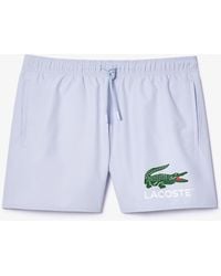 Lacoste - Standard Swim Short W/large Croc Logo - Lyst