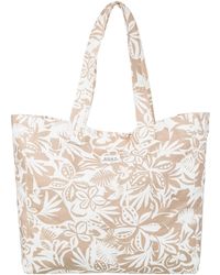 Roxy - 24l Anti Bad Vibes Printed Beach Tote Bag - Lyst