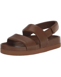 Vince - S Gemini Platform Sandal Peanut Brown Leather 7 M - Lyst