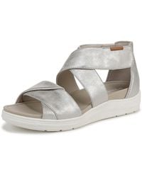 Dr. Scholls - S Time Off Fun Sandal Silver Smooth 8 M - Lyst