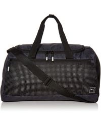 puma black solid duffle bag