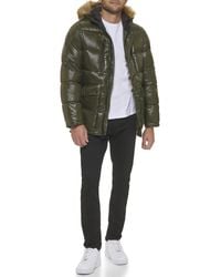 Guess - Mid-weight Puffer Jacket With Removable Hood - Lyst