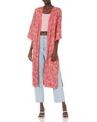 Jessica Simpson - Holly Chic Lace Trim 3/4 Sleeve Duster - Lyst