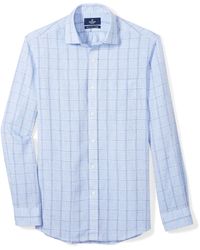 Buttoned Down Classic Fit Spread-collar Casual Linen Cotton - Blue