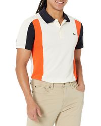 Lacoste - Short Sleeve Tri-color Polo Shirt - Lyst