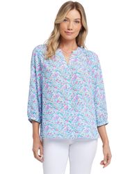 NYDJ - Pintuck Blouse - Lyst