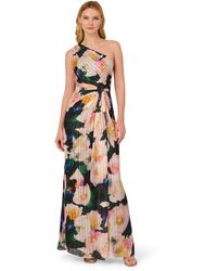 Adrianna Papell - One Shoulder Chiffon Gown - Lyst