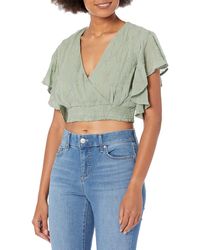 Guess - Short Sleeve Embroidered Dexie Top - Lyst