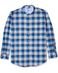 IZOD Mens Newport Long Sleeve Button Down Tattersal Oxford Shirt