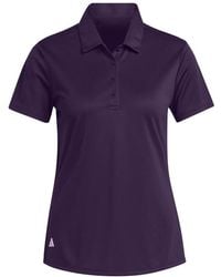 adidas - Standard Solid Performance Short Sleeve Polo Shirt Purple - Lyst