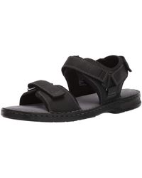 clarks mens black sandals