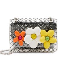 Betsey Johnson - Puffy Flowers Clear Flap Bag - Lyst