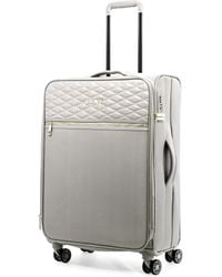 white dkny suitcase